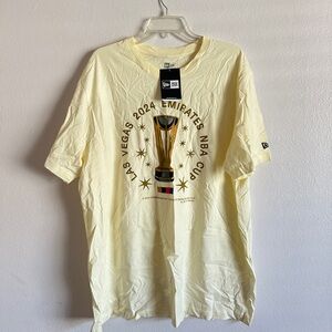 New Era Las Vegas 2024 Emirates NBA Cup Cream Tee, Mens XL, NEW W TAG